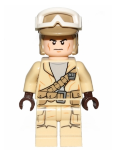 Lego Star Wars - Rebel Trooper, Goggles, Dark Tan Helmet - sw0688